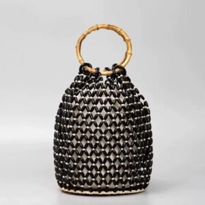 wooden beaded tote